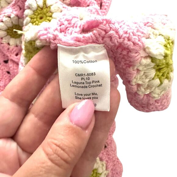 SHOW ME YOUR MUMU Laguna Crochet Floral Top Large - Picture 5 of 5